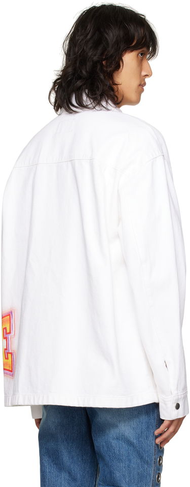 Jakna We11done We11done Printed Denim Jacket Bela | WD-DJ3-22-312-U-WH, 2