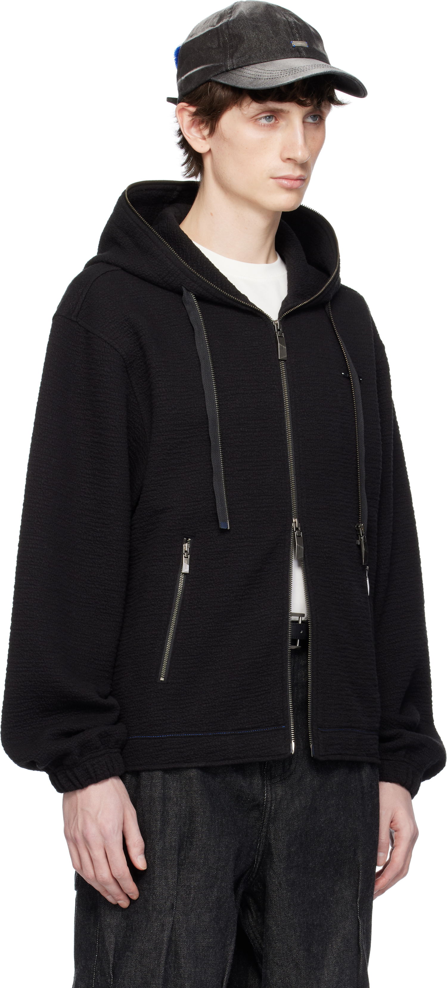 Pulover ADER ERROR ADER error Realce Product. 31 Zip-Up Hoodie Črna | BO01SSHD0402BK, 1