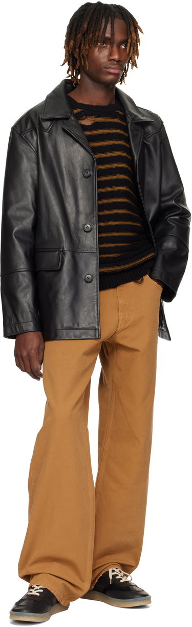 Plašči Maison Margiela MM6 Maison Margiela Sports Leather Jacket Črna | SH0AM0045 M07005, 3