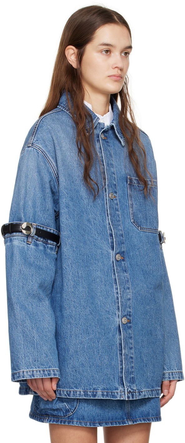 Jakna Coperni Coperni Denim Jacket with Open Elbow Detail Modra | COPCH36202, 1