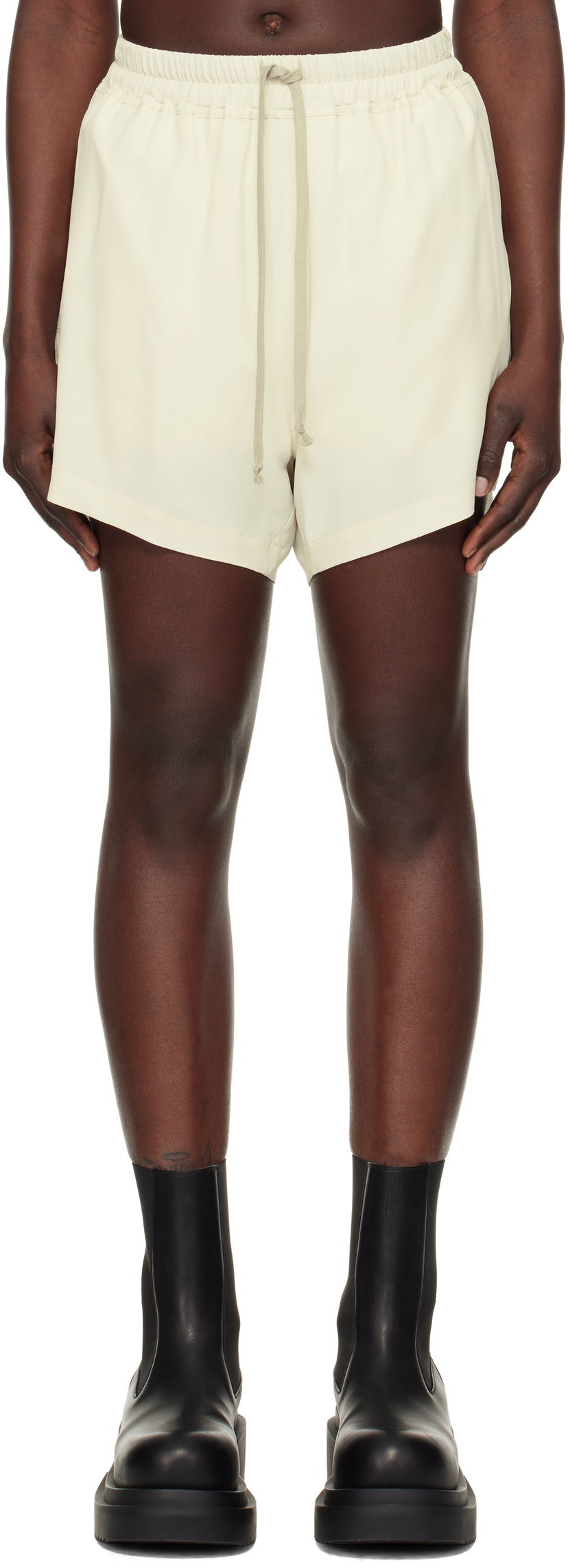 Kratke hlače Rick Owens Rick Owens Hollywood Boxers Shorts Bež | RP01E7351 CC