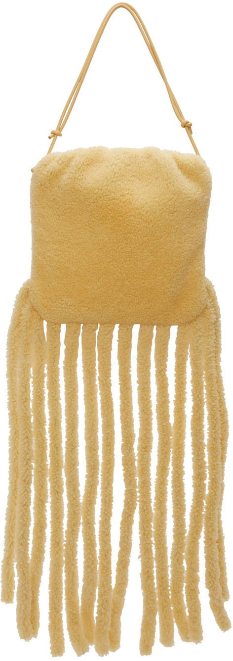 Torbica Bottega Veneta Shearling 'The Fringe' Shoulder Bag Rumena | 630363 V03F1