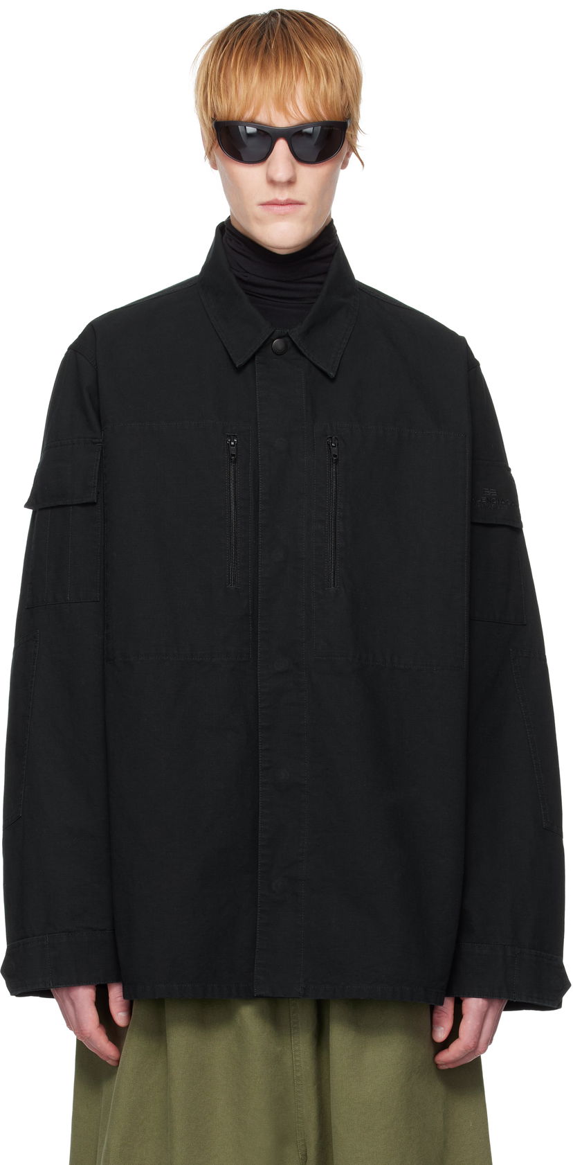 Jakna Balenciaga Balenciaga Military Shirt Črna | 814719TQP13