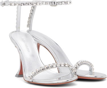 Obleke Amina Muaddi Amina Muaddi Gigi 95 Heeled Sandals Kovinski | GIGI SANDAL 95, 3