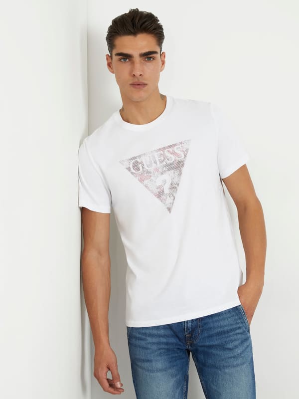 Majica GUESS Triangle Logo Stretch T-Shirt Bela | M4RI29J1314, 0