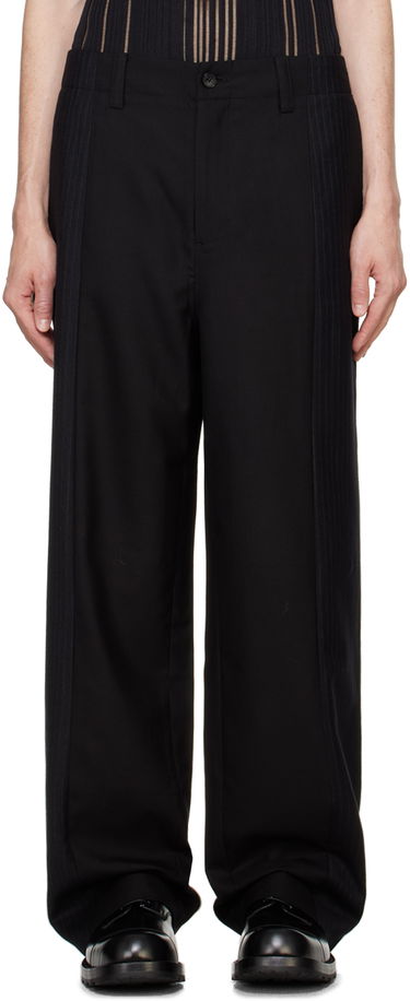 Hlače Feng Chen Wang Feng Chen Wang Deconstructed Patchwork Trousers Črna | FUF18TR05, 0