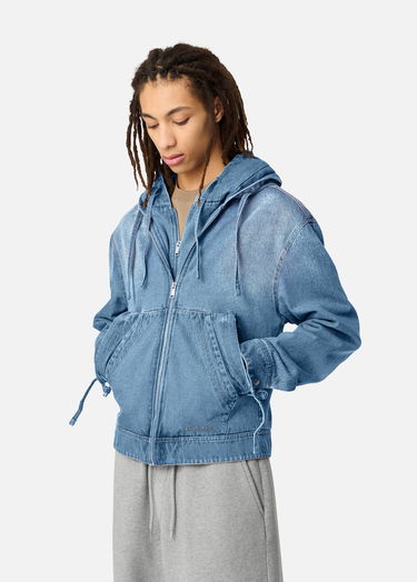 Jakna AXEL ARIGATO Reed Hooded Zip Denim Jacket Modra | A3156001, 6