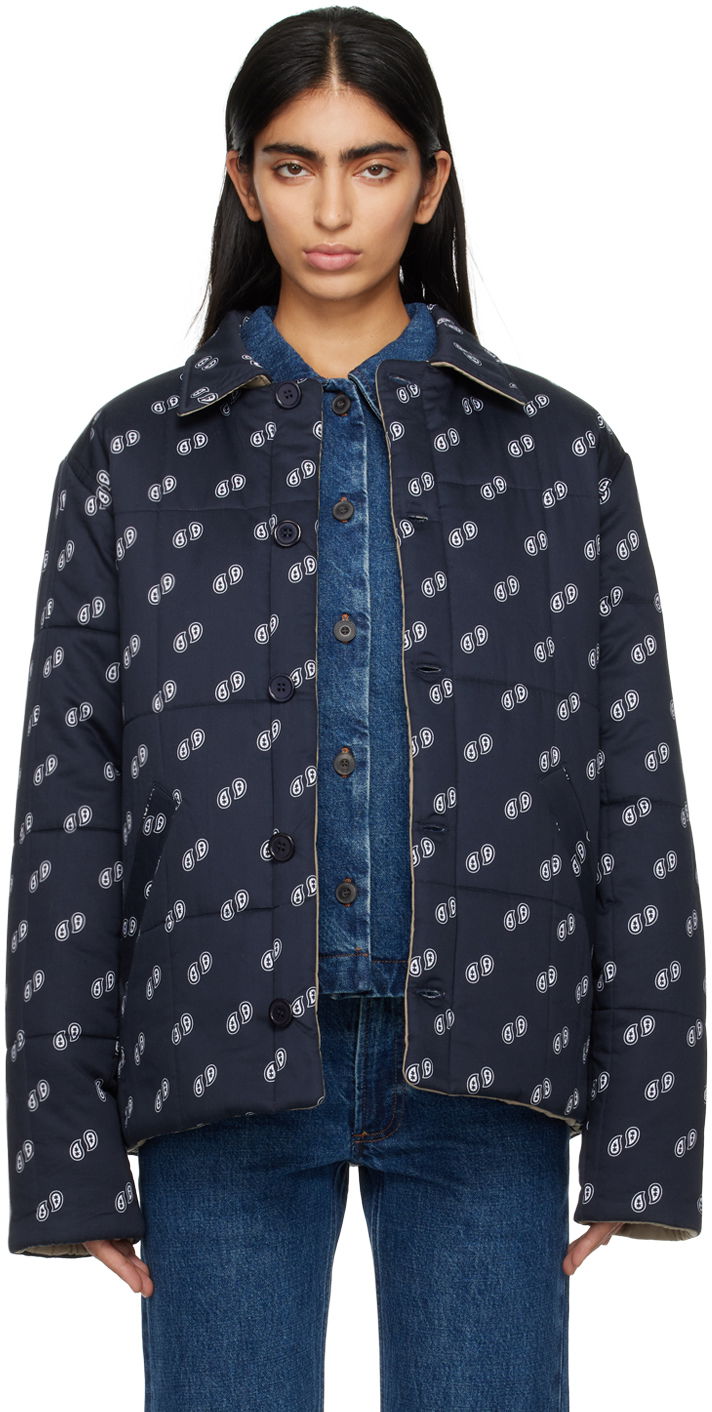Jakna A.P.C. Lenny Reversible Jacket Mornarica | COGWN-M02886