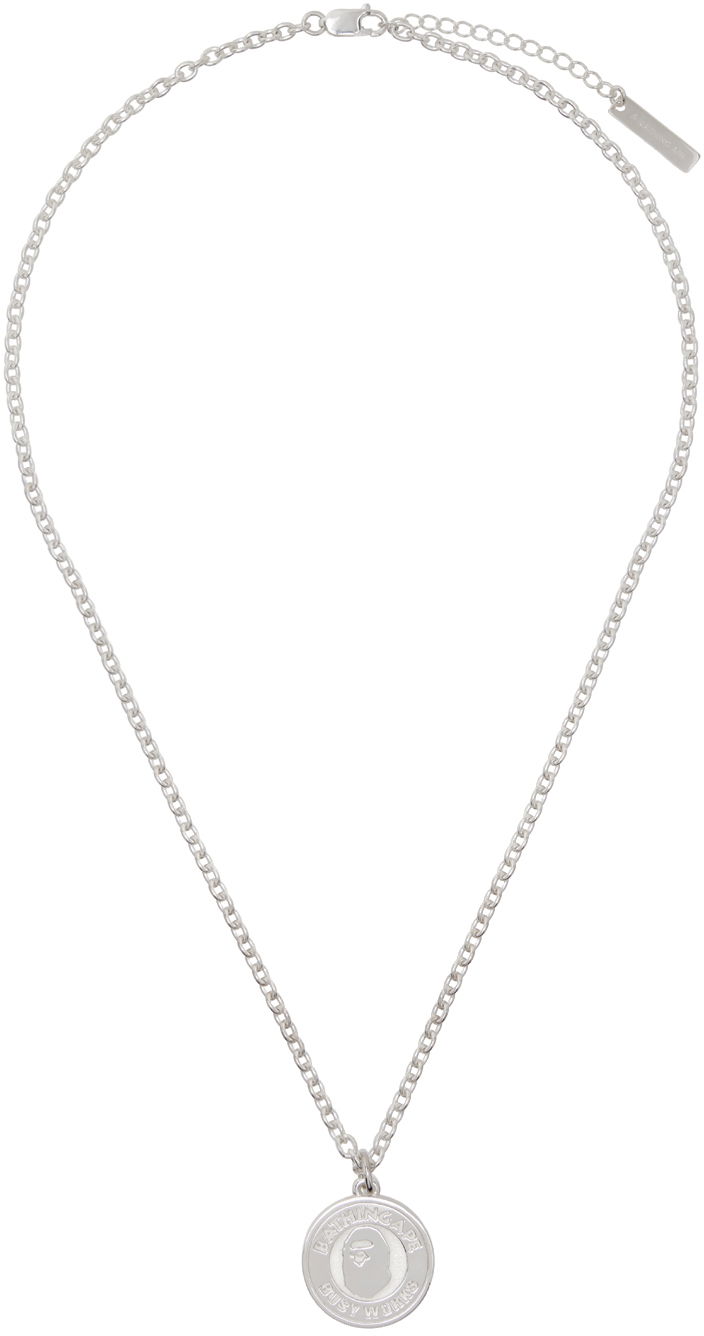 Ogrlica BAPE BAPE Silver Busy Works Necklace Kovinski | 001GDK301001M