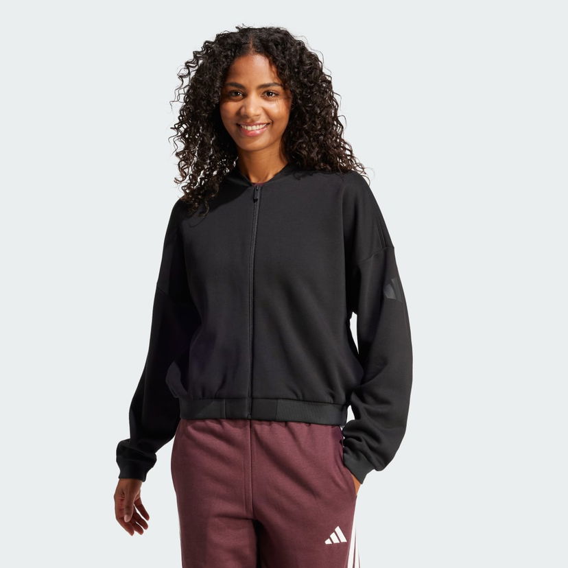 Pulover adidas Performance Logo Bomber Jacket Črna | JD9965