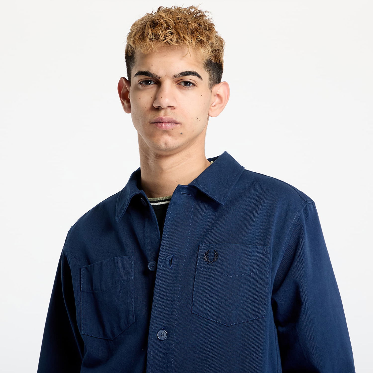 Srajce Fred Perry Fred Perry Twill Overshirt Modra | M6627 X86, 1