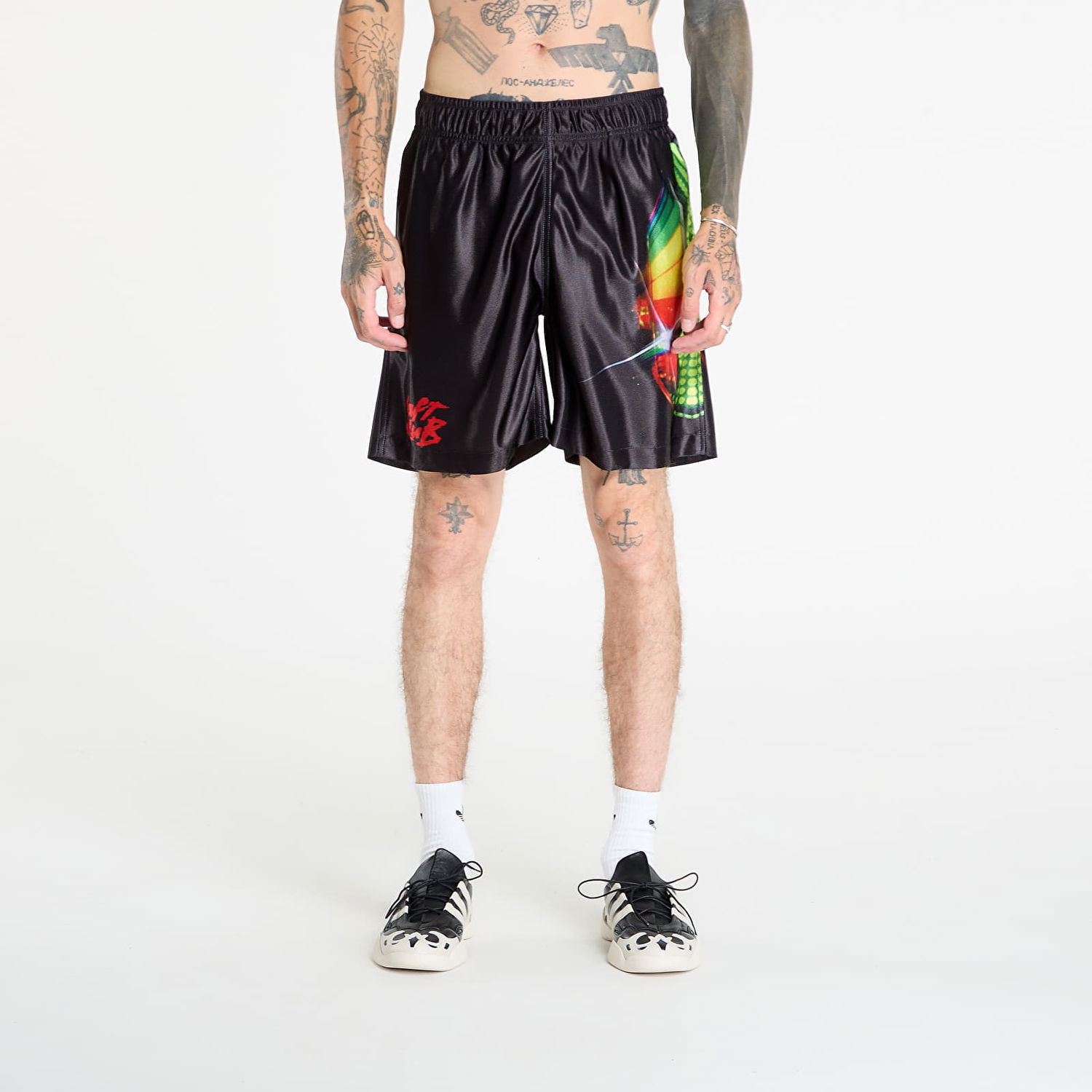 Kratke hlače Pleasures PLEASURES Daft Club Sport Shorts Črna | P25DP003-BLACK, 0
