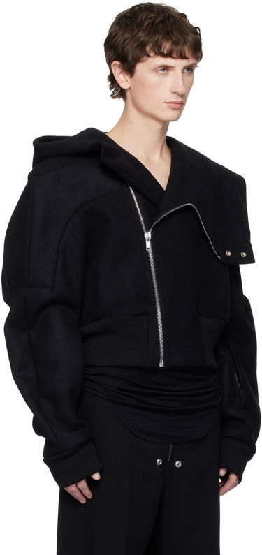 Bomber jakna Rick Owens Rick Owens Concordians Cropped Hooded Flight Bomber Jacket Črna | RU02E1761 WSF, 1