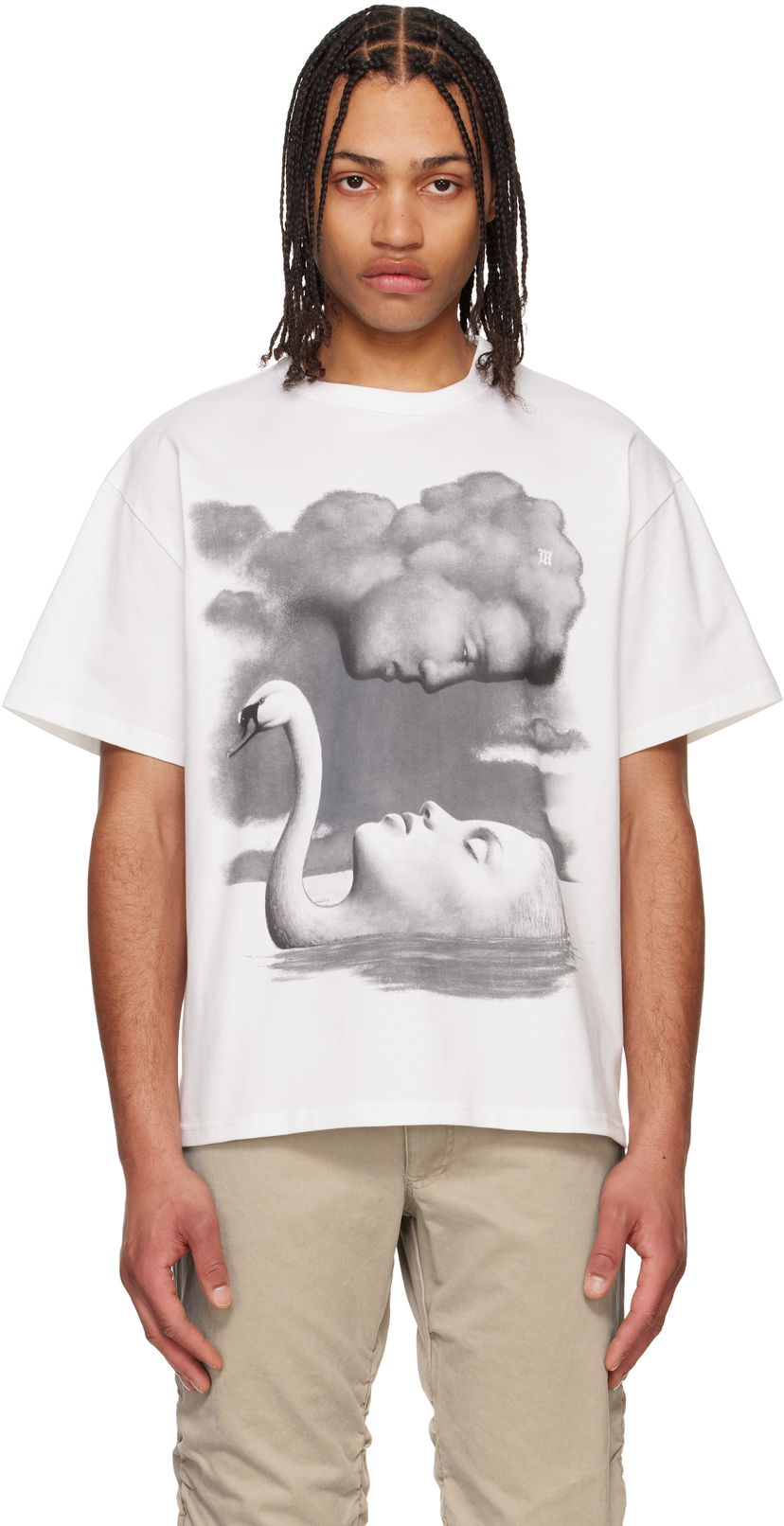 Majica MISBHV MISBHV La Donna Del Lago Graphic T-Shirt Bela | 250M108