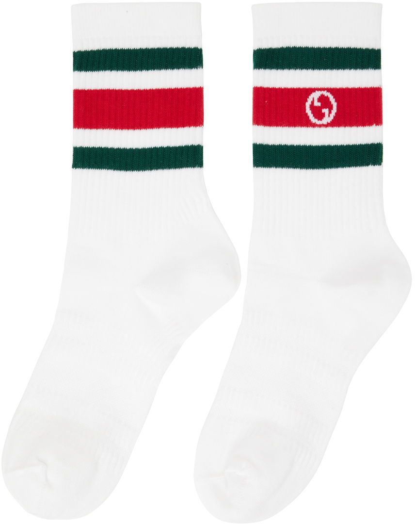 Spodnje perilo in nogavice Gucci Round Interlocking G Bela | 750705 4GADU, 1