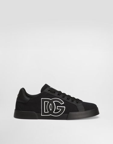 Superge in čevlji Dolce & Gabbana Dolce & Gabbana Portofino Light Strobel Canvas and Calfskin Črna | CS2343AE6298B956, 0