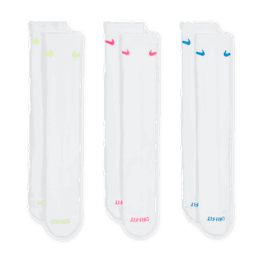 Nogavice Nike Everyday Plus Cushioned Training Socks (3 Pairs) Bela | SX6888-938, 1