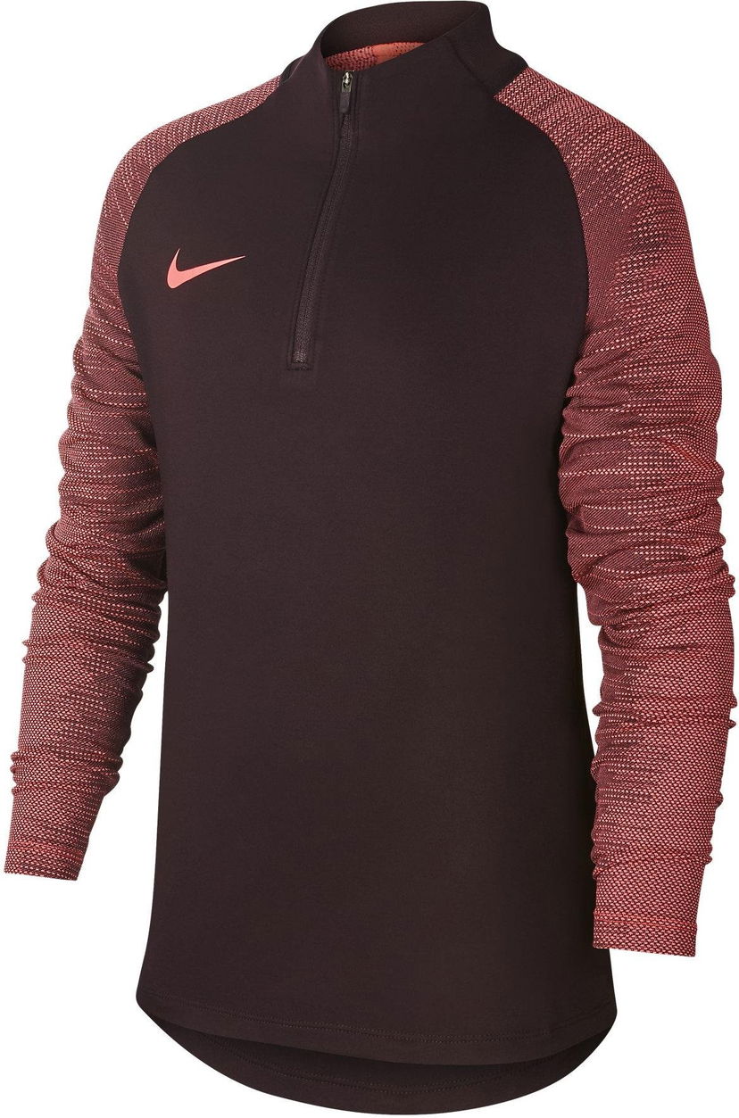 Pleteni pulover Nike Nike Dri-FIT Strike Drill Top Bordo | at5893-659