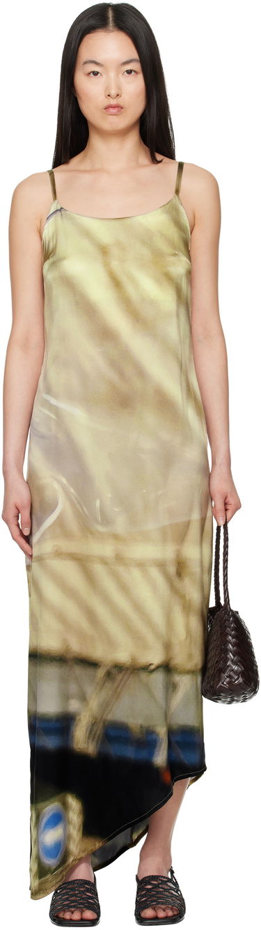 Obleke Serapis Serapis Draped Tarp Silk Maxi Dress Večbarvna | SS25_SD_3, 0