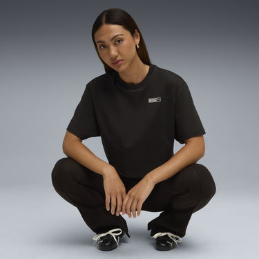 Krop-top Puma PUMA x ROSÉ Women's Cropped T-Shirt Črna | 633806_01, 2