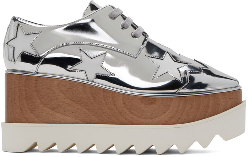 Oblačila Stella McCartney Stella McCartney Elyse Platform Derbys Kovinski | 363998W0ZR5