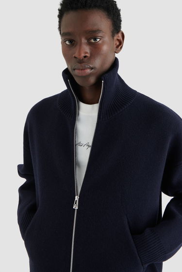 Pleteni pulover AXEL ARIGATO Core Zip-Up Sweater Črna | A2143001, 5