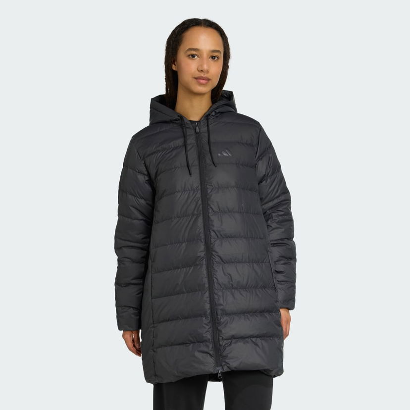Parka adidas Performance Essentials Climawarm 3-Stripes Light Down Hooded Parka Črna | JM4086