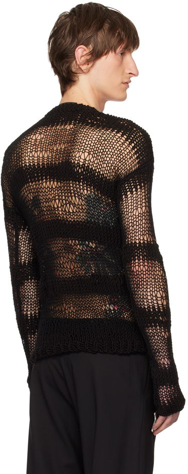 Pleteni pulover HELIOT EMIL Open Knit Sweater Črna | HE_M_07_039_BLK01, 2