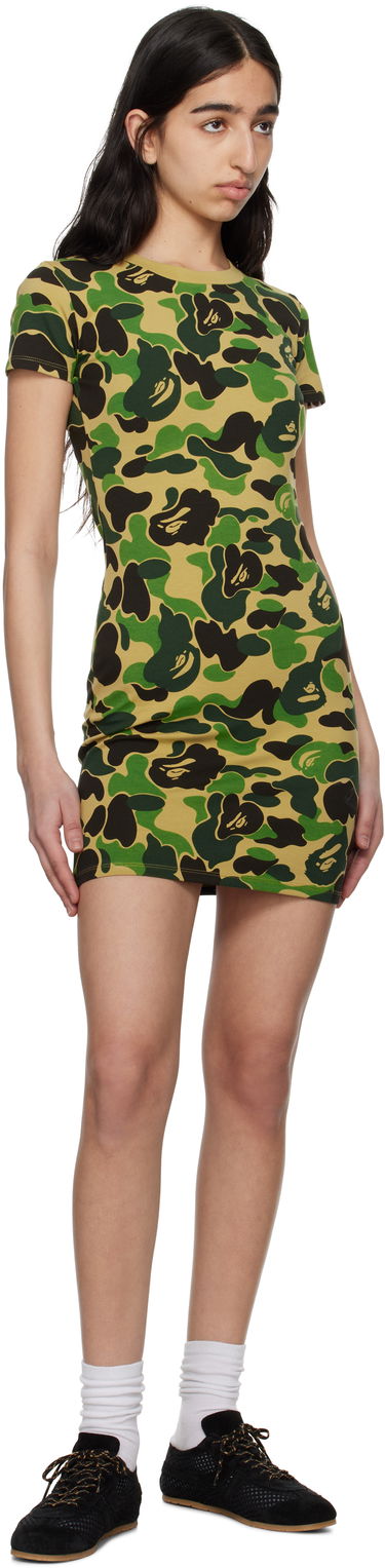 Obleke BAPE A Bathing Ape ABC Camo Jersey Minidress Zelena | 001OPL302001L, 3