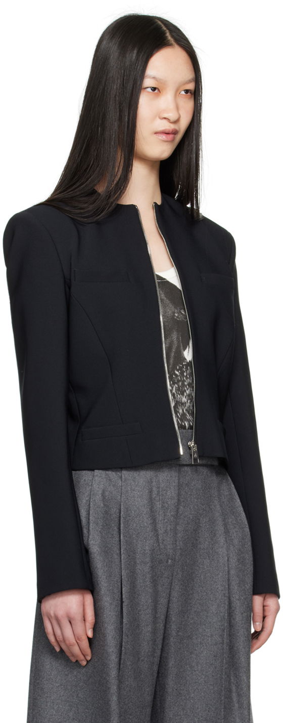 Jakna The Attico Attico Zip Cropped Jacket Črna | 248WCG68 E100, 1