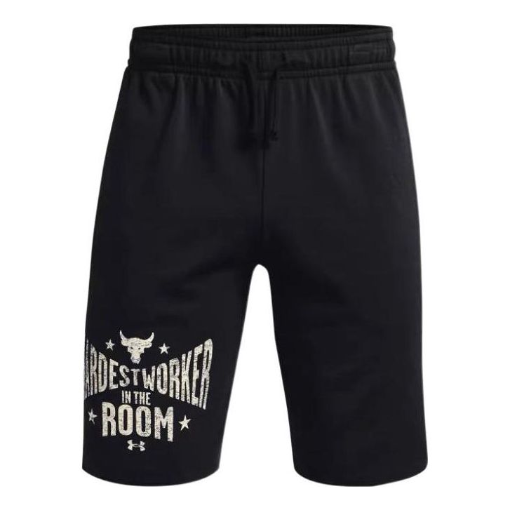 Kratke hlače Under Armour Project Rock Men's Terry Shorts Črna | 1370459-001