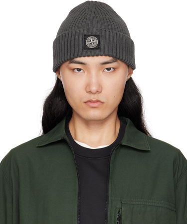 Beanie Stone Island Stone Island Full Rib RWS Wool Beanie Siva | K2S15 N100002 S00C3, 0