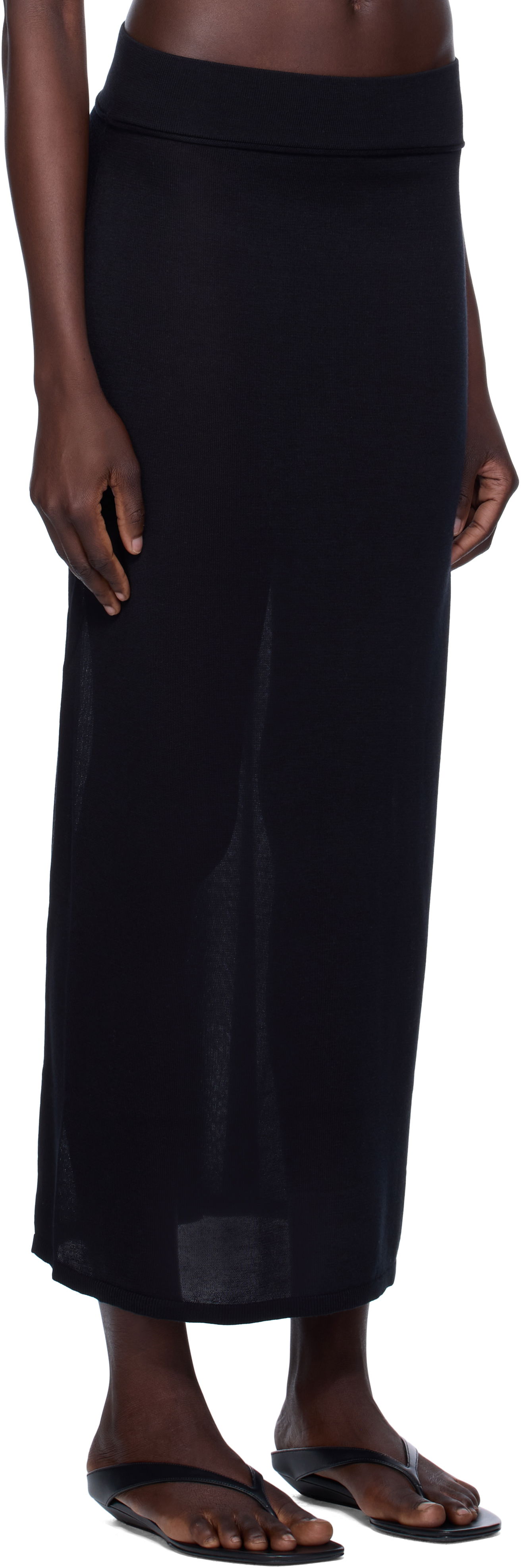 Krila TOTEME TOTEME Knit Maxi Skirt Črna | 253-WRB0304-YA0079, 1