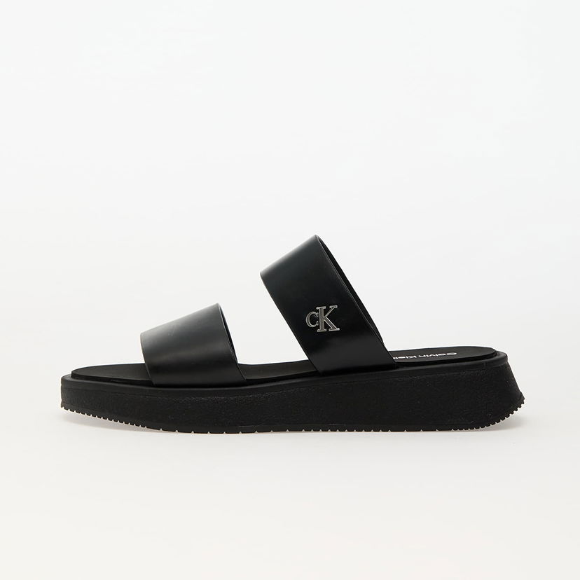 Superge in čevlji CALVIN KLEIN Jeans Sandal Slide Double Black Črna | YW0YW01694 0GJ