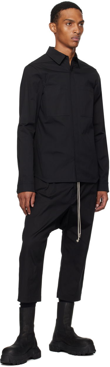 Hlače Rick Owens Rick Owens Concordians Forever Drawstring Cropped Trousers Črna | RU02E1381 TE, 3