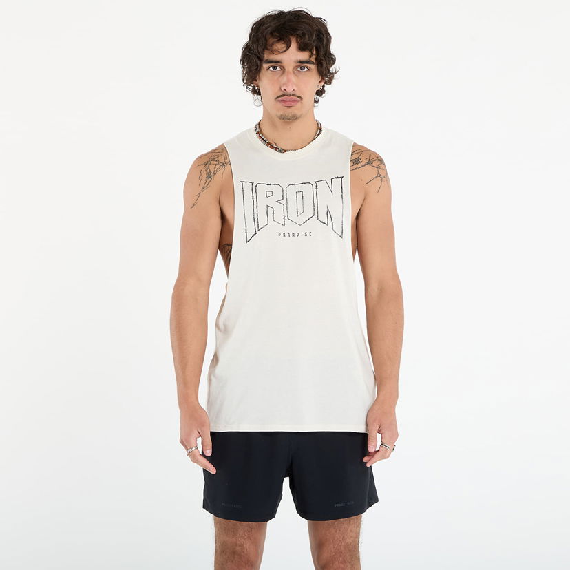 Majica brez rokavov Under Armour Project Rock Graphic Training Tank Bež | 6006257-279
