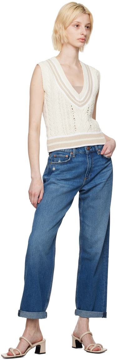 Pleteni pulover rag & bone Rag & Bone Brandi Knit Vest Bela | WAS23S021SD21, 3