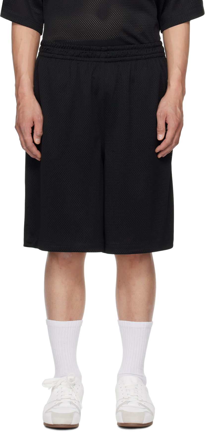 Kratke hlače Alexander Wang Alexander Wang Athletic Mesh Logo Basketball Shorts Črna | UCC2254115