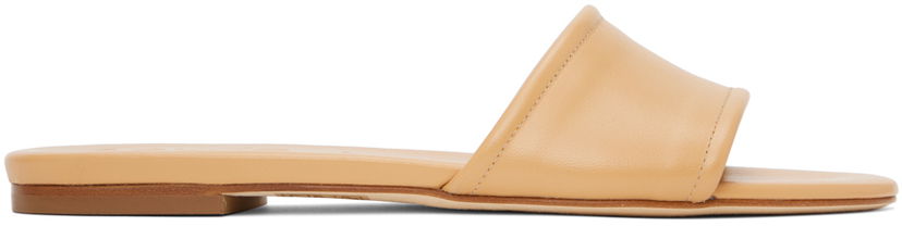 Modni dodatki Aeyde Aeyde Sumi Leather Slides Bež | A11-FS-TTTR08FL64-SS24-1001-007