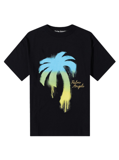 Majica Palm Angels Spray Palm Tee Črna | PMAA001F22JER0111055