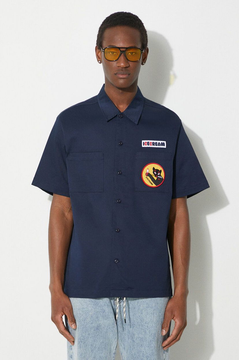 Srajce BBC IceCream ICECREAM Waitress Camp Collar Shirt Mornarica | IC24117