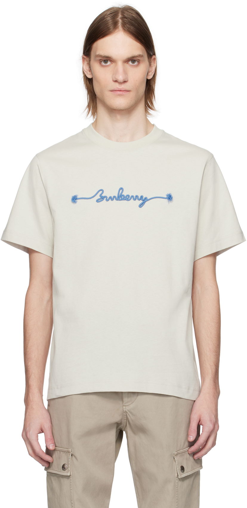 Majica Burberry Burberry Knot Logo Cotton T-Shirt Bež | 8106294