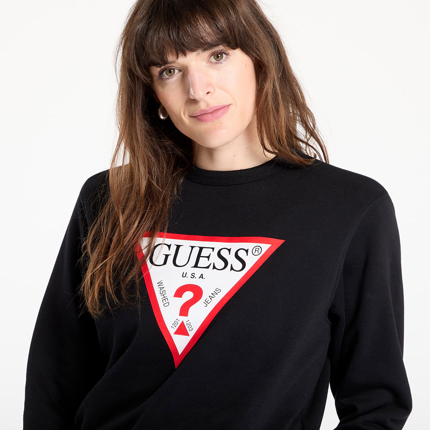 Pulover GUESS Guess Original Fleece Sweatshirt Črna | W2YQ16KBA11-JBLK, 1