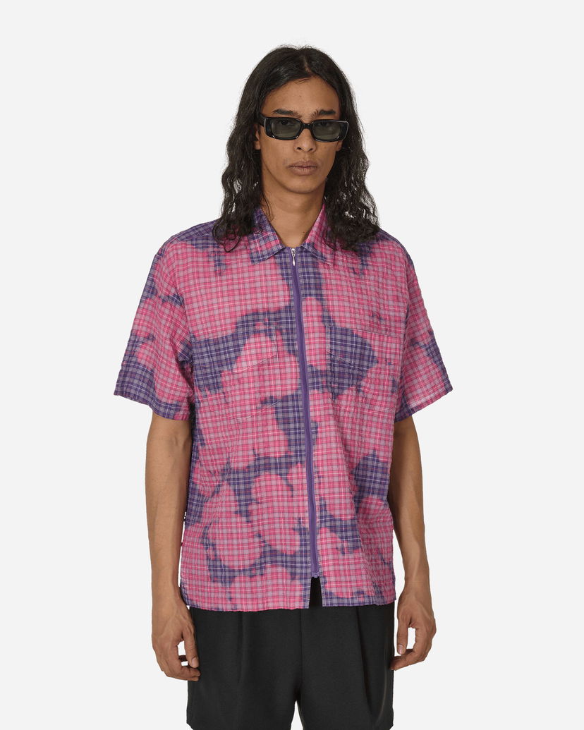 Srajce Stockholm (Surfboard) Club Bleached Zip Shirt Purple Lila | U4000011 1