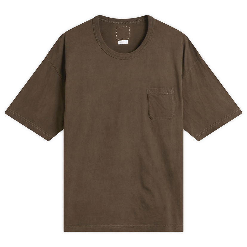 Majica visvim Jumbo Crew Neck Short Sleeve T-Shirt with Chest Pocket Rjava | 0125205010011