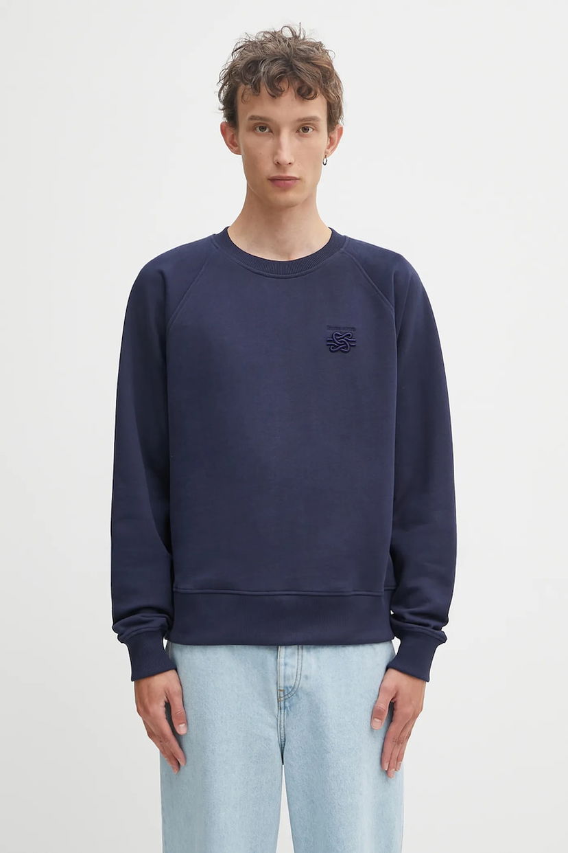 Pulover Filling Pieces Filling Pieces Embroidered Knot Sweatshirt Mornarica | 422530500143