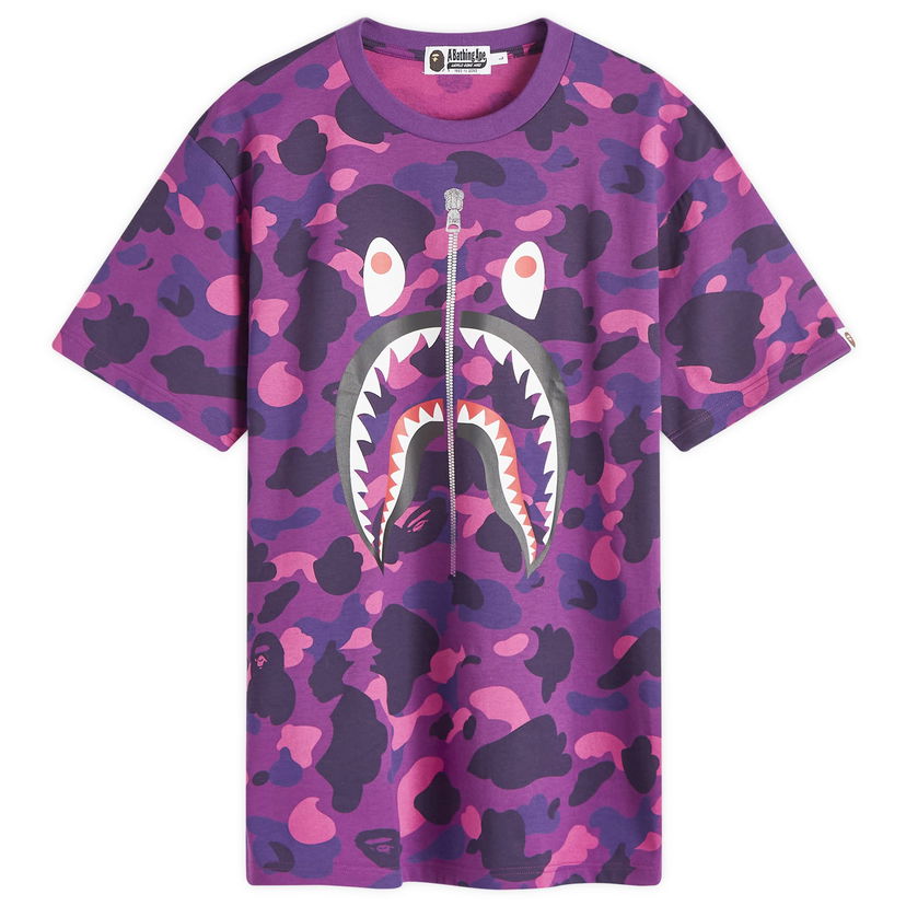 Majica BAPE All Over Colour Camo Shark T-Shirt Lila | 001CSK801008M-PUR