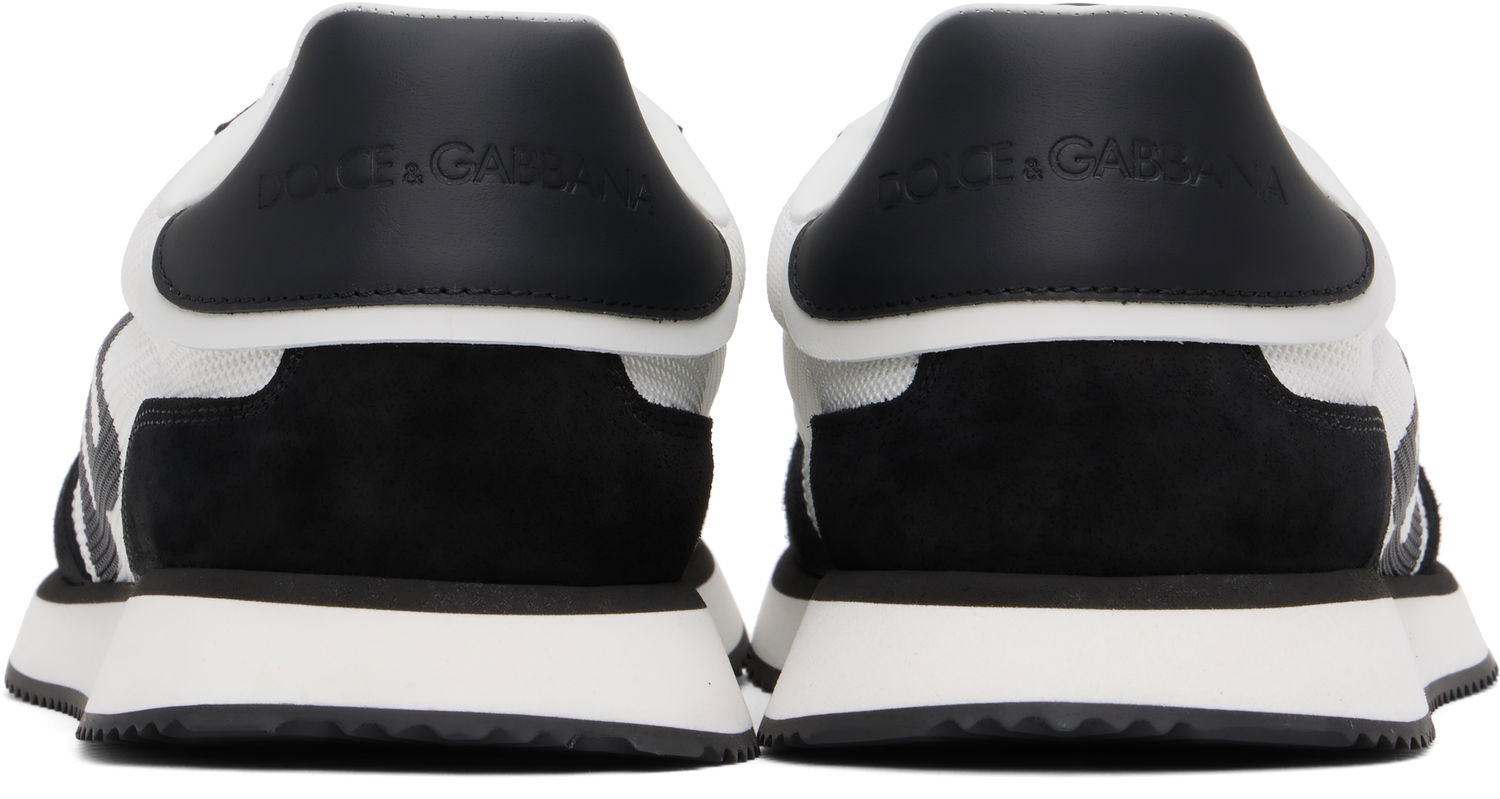 Superge in čevlji Dolce & Gabbana Mixed-Material 'DG' Cushion Bela | CS2288 A5355, 1