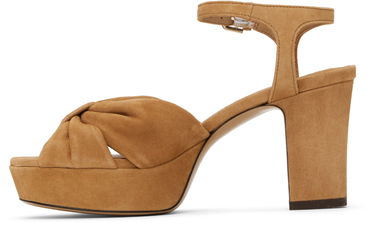 Modni dodatki Jimmy Choo Jimmy Choo Heloise 80 Suede Heeled Sandals Rjava | HELOISE 80, 2