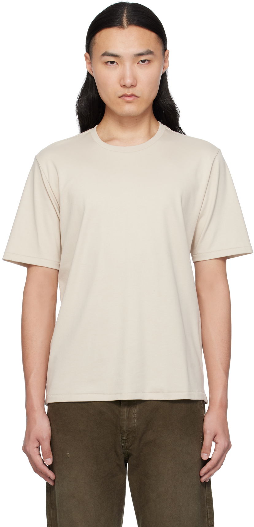 Majica rag & bone rag & bone Pima Cotton T-Shirt Bež | MBC24HT019W319